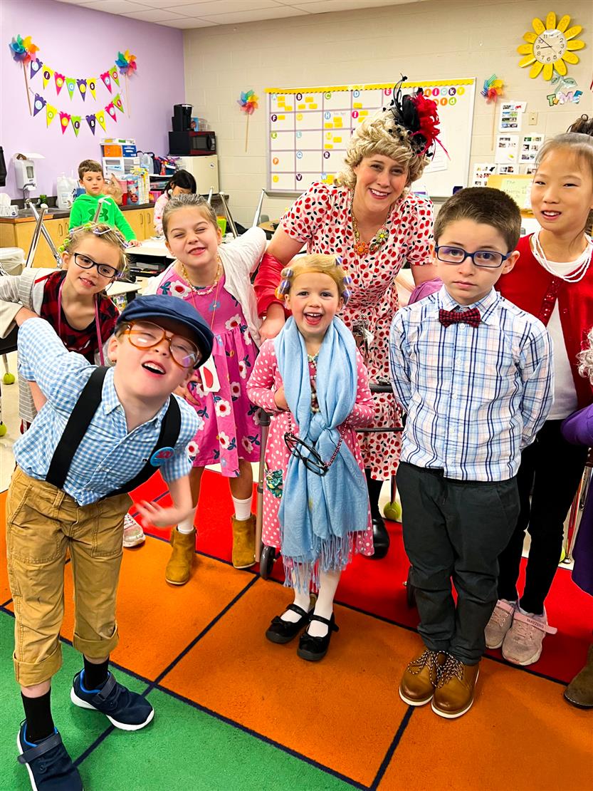 Students celebrate the 100th day of school